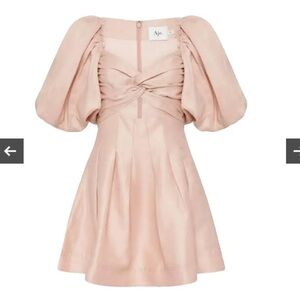 Aje Blush Pink Puff Sleeve Dress